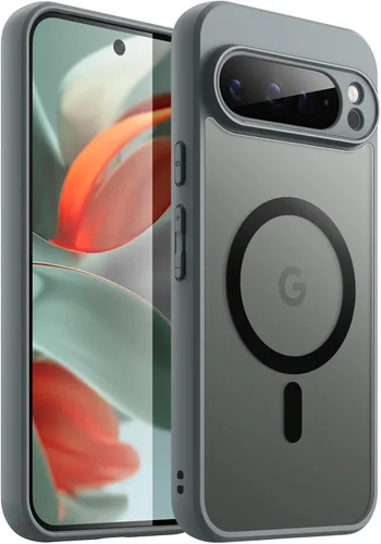 Vista 24 de JETech Funda magnética para Google Pixel 8 de 6.2 pulgadas 2023, compatible con MagSafe, translúcida mate trasera a prueba de golpes (Hazel)
