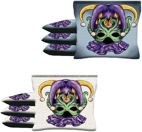 Vista 8 de Custom Shark Attack Submarine Set of 8 Regulation Cornhole Bags B40 Negro/Azul
