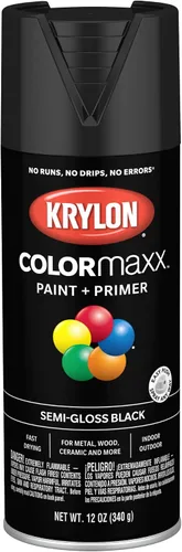Vista 44 de Krylon K05554007 COLORmaxx Pintura en aerosol y base para uso en interiores y exteriores, color almendra satinada, 12 onzas (paquete de 1)