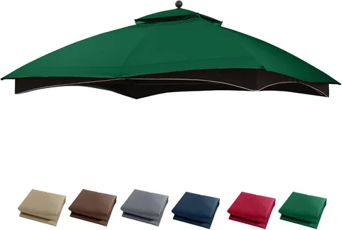 Vista 10 de MASTERCANOPY - Toldo de repuesto de 10 x 12 pies para #GF-12S004B-1, beige Canopy top only, 100% polyester, UV & water-repellent, fits Lowe's