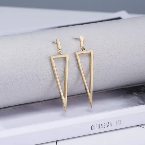 Vista 9 de LILIE&WHITE Pendientes colgantes de triángulo de metal para mujer, joyería de disfraz