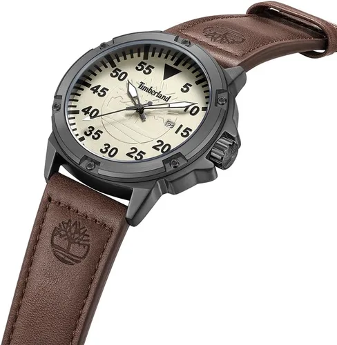 Vista 2 de Timberland Reloj analógico clásico de cuarzo de tres manecillas, Luz marrón., Classic