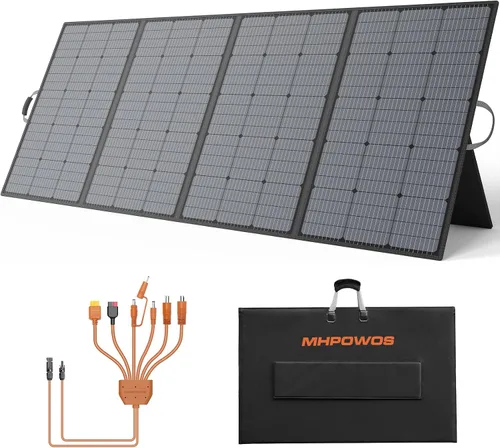 Vista 9 de Panel solar portátil de 220 W 40 V monocristalino plegable paneles solares cargador de energía de respaldo, IP67 impermeable duradero para estación