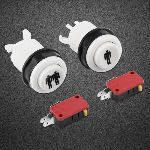 Vista 8 de Botón de juego, 1P 2P jugador botón DIY kit piezas de juego para joystick GamesArcade Videojuegos