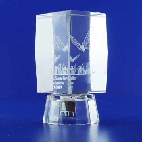 Vista 4 de Bautismo & Bautizo Favor Ideas 3D Baby Angel Cubo de cristal con grabado láser personalizado grabado con láser Recuerdo de Bautizo con imagen Ropon