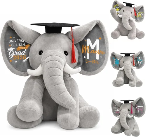 Vista 8 de Oso de graduación personalizado 2026-9.5 pulgadas 7 colores personalizados de peluche de graduación con fecha de nombre, regalo de graduación