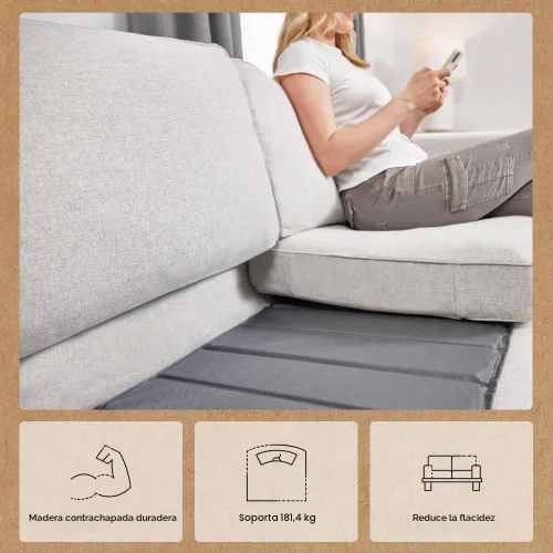 Vista 4 de GORILLA GRIP Tablero de soporte de cojín de sofá resistente para fijar sofás caídos, sofá de 21.5 x 70 pulgadas, tableros de madera contrachapada