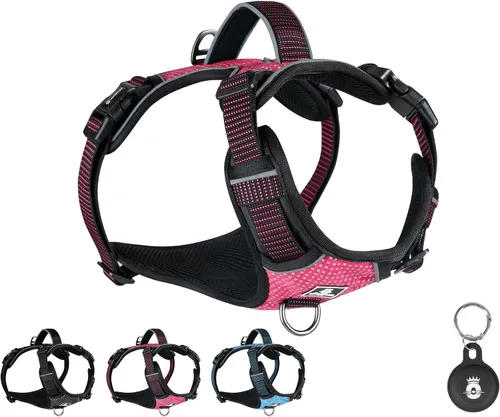 Vista 10 de Emperor Pets Arnés sin tirones para perros pequeños, chaleco Oxford reflectante acolchado suave, 2 clips para correa, ajuste ligero ajustable, negro