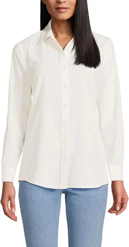 Vista 36 de Lands' End - Camisa de manga larga de cordón Pinwale para mujer