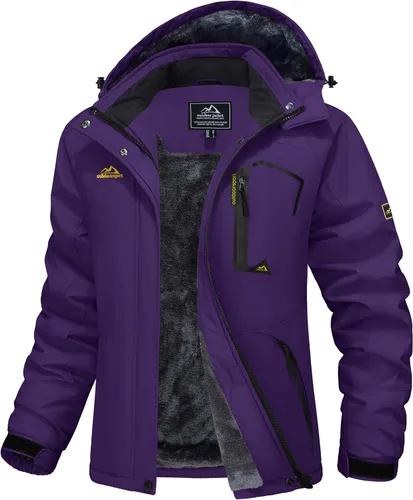 Vista 15 de MAGCOMSEN Chaqueta de Esquí para Mujer Impermeable Aislada Chaqueta de Nieve Cálida Resistente al Viento Abrigos de Invierno con Capucha Chaqueta