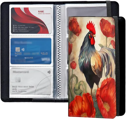 Vista 9 de Cartera para 240 tarjetas de visita, soporte portátil para tarjetas de crédito, organizador de tarjetas de visita para hombres y mujeres, perfecto