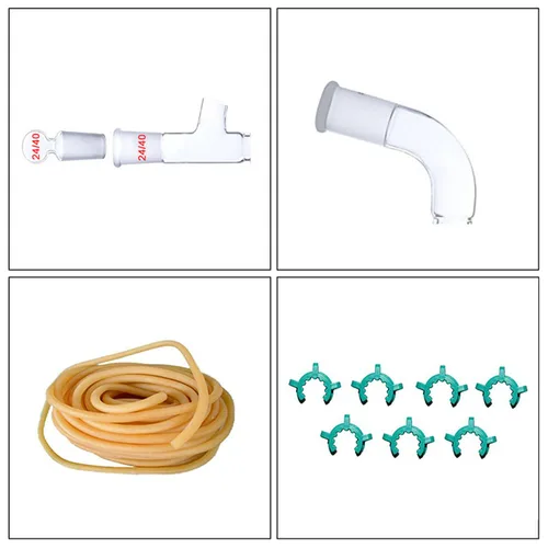 Vista 2 de 25pcs nueva aceite esencial de laboratorio destilación, cristalería de vapor Kits Destilador de agua purificador w/separadores embudo