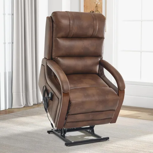 Vista 10 de Trustyue Silla Reclinable de Elevación Eléctrica de Doble Motor, Reclinable Completamente Plana, Silla Elevadora con Masaje y Calor, Asistencia