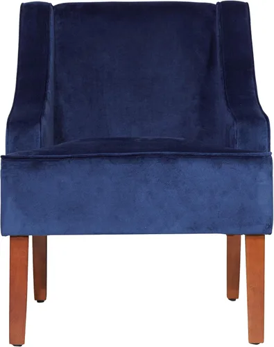 Vista 17 de HomePop Swoop - Silla de sala de estar con apoyabrazos, terciopelo gris
