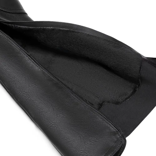 Vista 3 de DREAM PAIRS - Botas de invierno altas hasta la rodilla con forro de piel sintética para mujer