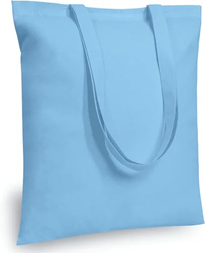 Vista 15 de TOPDesign Paquete de 10 bolsas de mano económicas de algodón de 11.8"x13", bolsas de tela ligeras y pequeñas reutilizables para compras de Beige