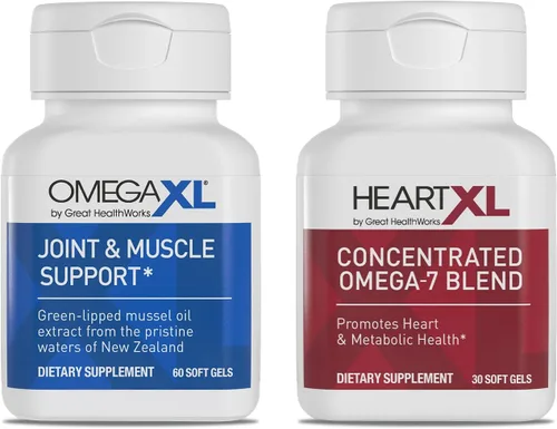Vista 7 de HeartXL Omega-7 Blend Apoyo a la salud cardiovascular - Promueve el metabolismo saludable - Suplemento de salud cardíaca sin gluten - 30 geles suaves