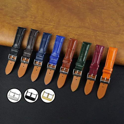 Vista 5 de vinacreations Correa de reloj hecha a mano AIIi-gator para hombres con liberación rápida, de cuero de cocodrilo premium, correa de reloj de repuesto