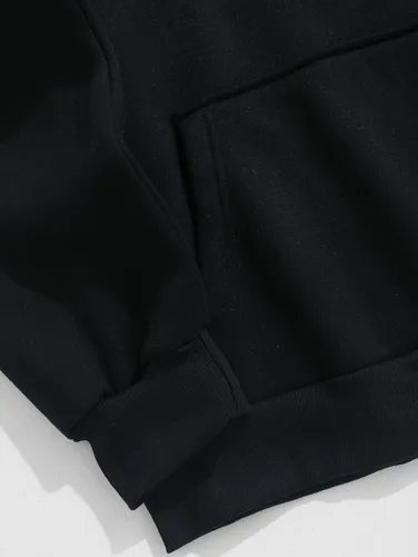 Vista 19 de ZAFUL Sudadera con capucha con cordón para hombre, unisex, de manga larga, sudadera casual
