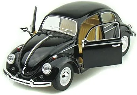 Vista 3 de KiNSMART 1967 Volkswagen Beetle 1:24 Escala 6½" Die Cast Metal Modelo Toy Car Negro