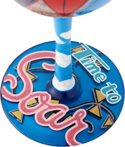 Vista 4 de Enesco Designs by Lolita Time to Soar Soar - Vaso de vino soplado, 15 onzas, multicolor