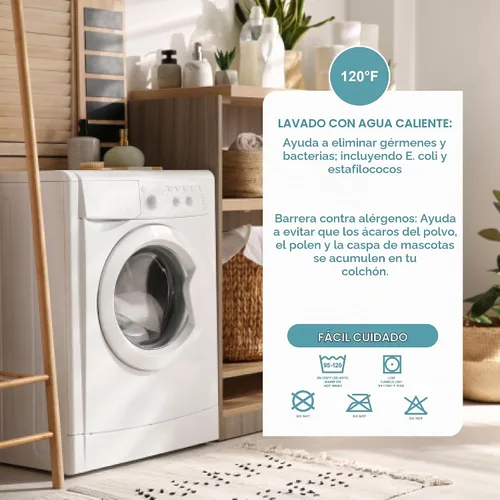 Vista 9 de Bare Home Cubrecolchón acolchado (individual) – Funda de colchón refrescante – Fácilmente lavable – Funda elástica ajustable para colchón – Elástico