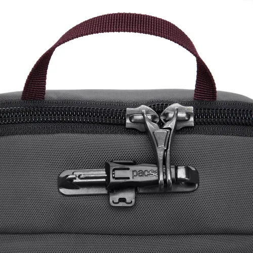 Vista 6 de Pacsafe Metrosafe X - Bandolera compacta antirrobo, se adapta a tabletas de 8 pulgadas, color pizarra, Pizarra