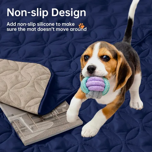 Vista 6 de BESTSWEETIE Funda de sofá lavable para perros, 100% impermeable, funda de sofá antideslizante y lavable (30 x 70 pulgadas, azul marino)