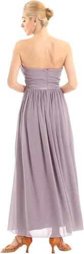 Vista 5 de YiZYiF Vestido de dama de honor plisado de gasa para mujer