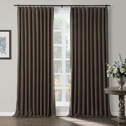 Vista 12 de TWOPAGES Cortinas plisadas opacas de 63 pulgadas de largo para ventanas pequeñas, cortinas opacas con aislamiento térmico para oscurecer