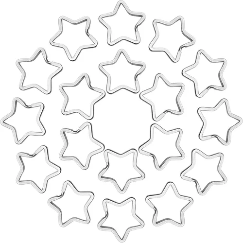 Vista 13 de Oubaka 30 llaveros divididos en forma de corazón, llaveros de metal para manualidades para la organización del hogar, oficina, proyectos de artes