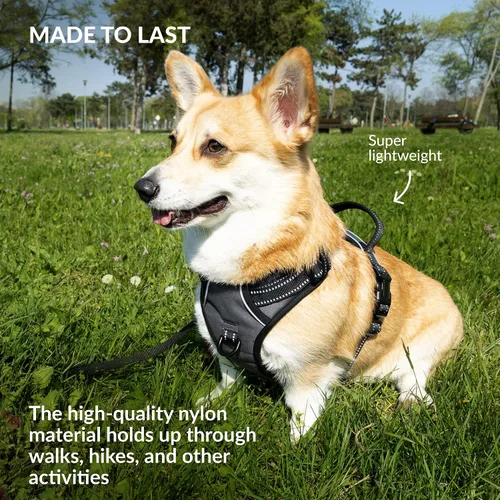 Vista 5 de CollarDirect Arnés reflectante sin tirones para perro, con asa y clip frontal, chaleco acolchado suave ajustable para perros pequeños a grandes