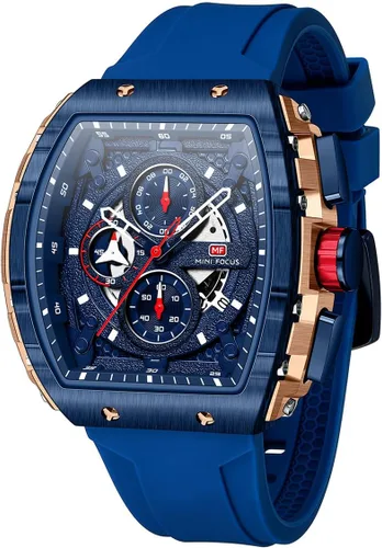 Vista 19 de AIMES Watch Wristwatch for Men Fashion Casual Cool Big Dial Watch Luminous Waterproof Sport Analog Quartz Business Mens Watches Silicon Strap Dress