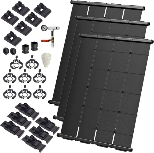 Vista 16 de Kit de bricolaje de calentador solar de piscina de grado industrial, sistema de montaje superior sin tirantes de viento alto y máxima resistencia a