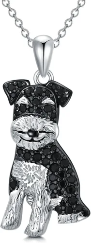 Vista 25 de Collares con colgante de perro de plata de ley S925 – 24 razas corgi/husky/labrador/pastor para mujer