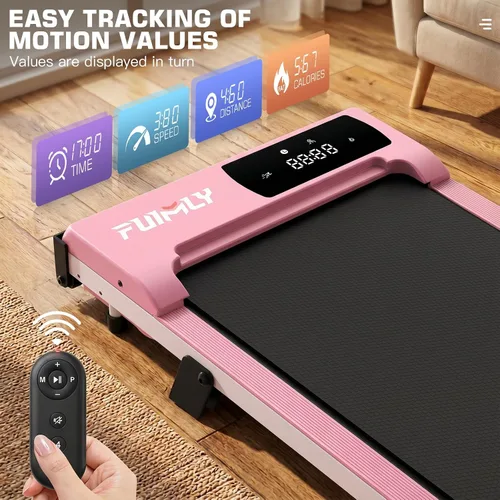 Vista 4 de Under Desk Treadmill, Walking Pad Treadmill for Home Office, 3.0 HP Portable Walking Treadmill 300 lb Capacity, Compact Walking Jogging Running