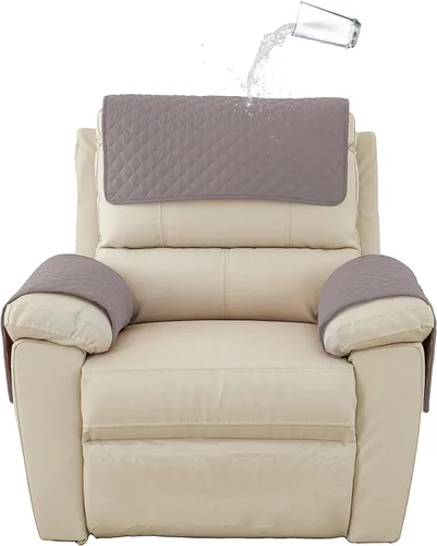 Vista 12 de XMAYODS Funda impermeable para sillón con reposabrazos, fundas antideslizantes para sofá y reposacabezas, fundas para respaldo, fundas para sillón