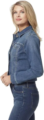 Vista 3 de Jessica Simpson Women's Pixie Classic Feminine Fit Crop Jean Jacket