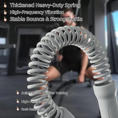 Vista 7 de Cuerdas de batalla inalámbricas (paquete de 2) cuerdas de entrenamiento portátiles para entrenamientos HIIT, entrenamiento cardiovascular