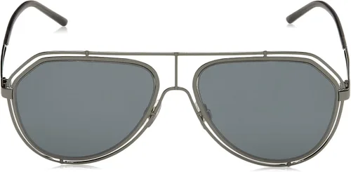 Vista 2 de DolceGabbana DG2176 - Gafas de sol 046G-59 - Marco de metal espejo gris claro negro DG2176-04-6G-59