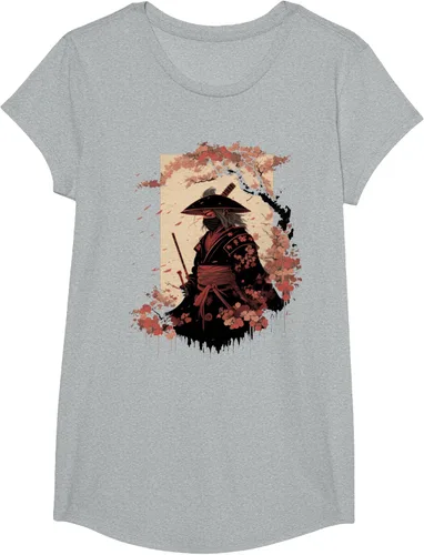 Vista 50 de Camiseta estética vintage samurái de arte japonés samurái retro cereza, Negro