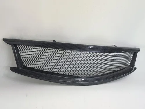 Vista 2 de Rejilla de malla frontal de fibra de carbono real para Infiniti G37 Sedan 2010-2014 de 4 puertas