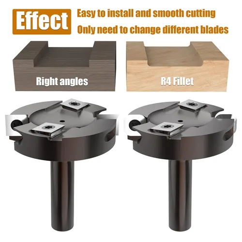 Vista 2 de CNC aplanamiento ranurado parte inferior limpieza Router Bit, 1/2 Shank, 2-1/2 pulgadas de diámetro de corte, 1/2 espesor de corte
