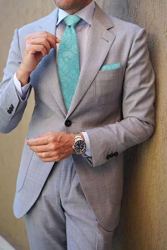 Vista 97 de HISDERN Corbatas para hombre, corbata de cachemira y bolsillo cuadrado tejido clásico floral para hombre, corbata de fiesta de boda