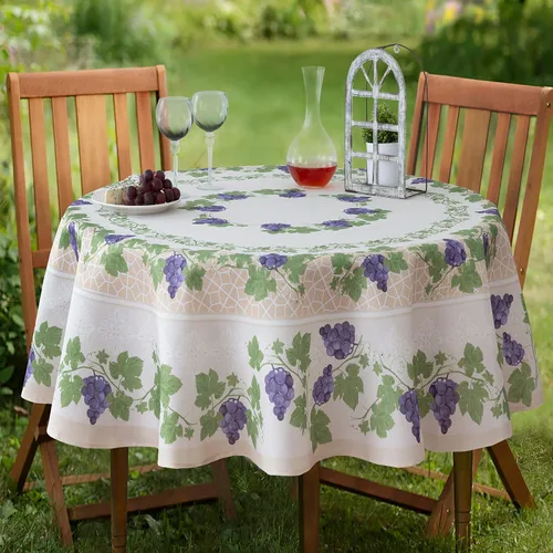 Vista 11 de Home Bargains Plus Mantel cuadrado de tela, 52 x 52 pulgadas, vino de Burdeos Provenza, para interiores y exteriores, resistente a las manchas y al