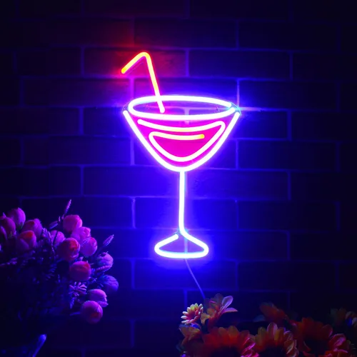 Vista 3 de AdvPro Seco Martini Flex Silicona LED Neon Sign - Azul - st16s32-fnu0207-b