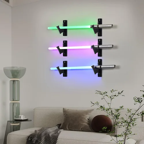 Vista 6 de Soporte para sables de luz - Soporte de pared para sable de luz, soporte de sable de luz acrílico, soporte para sable de luz, soporte para sable