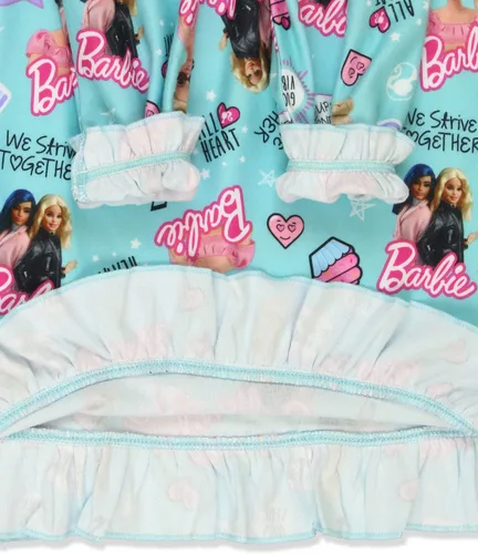 Vista 6 de Barbie Camisón de franela para niñas (4, turquesa), Turquesa