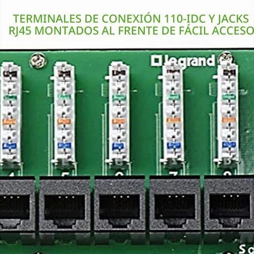 Vista 4 de Legrand - Módulo de interfaz de red OnQ Cat5e, módulo WiFi con 8 puertos, caja de red que proporciona conectividad a dispositivos conectados
