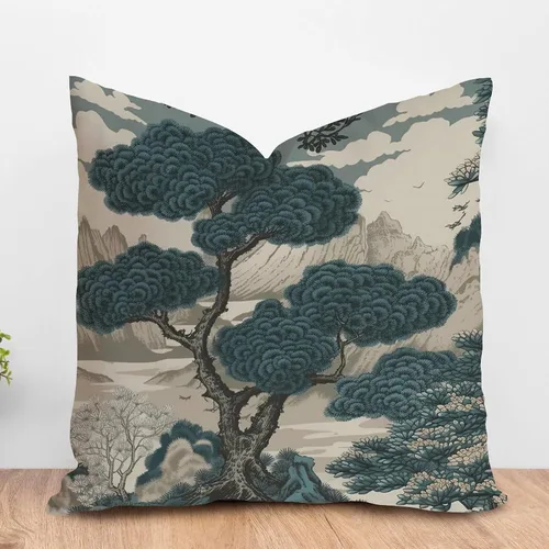Vista 10 de ArogGeld Funda de cojín para sofá de granja con diseño de pájaro chinoiserie amarillo y gris, peonía, pavo real, decoración del hogar, funda